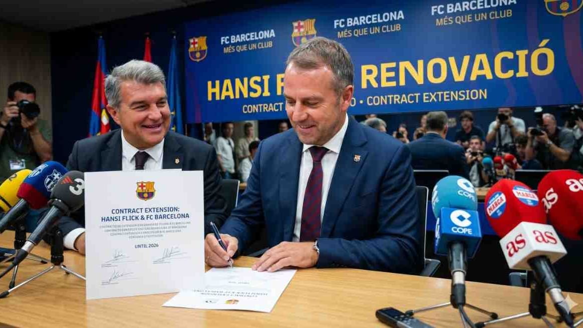 Hansi Flick set to extend Barcelona stay with strong Champions League message